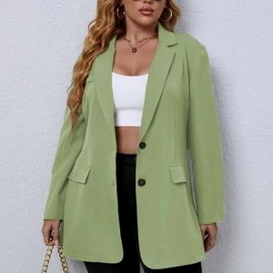 SHEIN Light Green Blazer